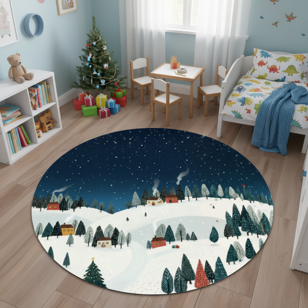 Soft Touch Flannel Non-Slip Round Rug